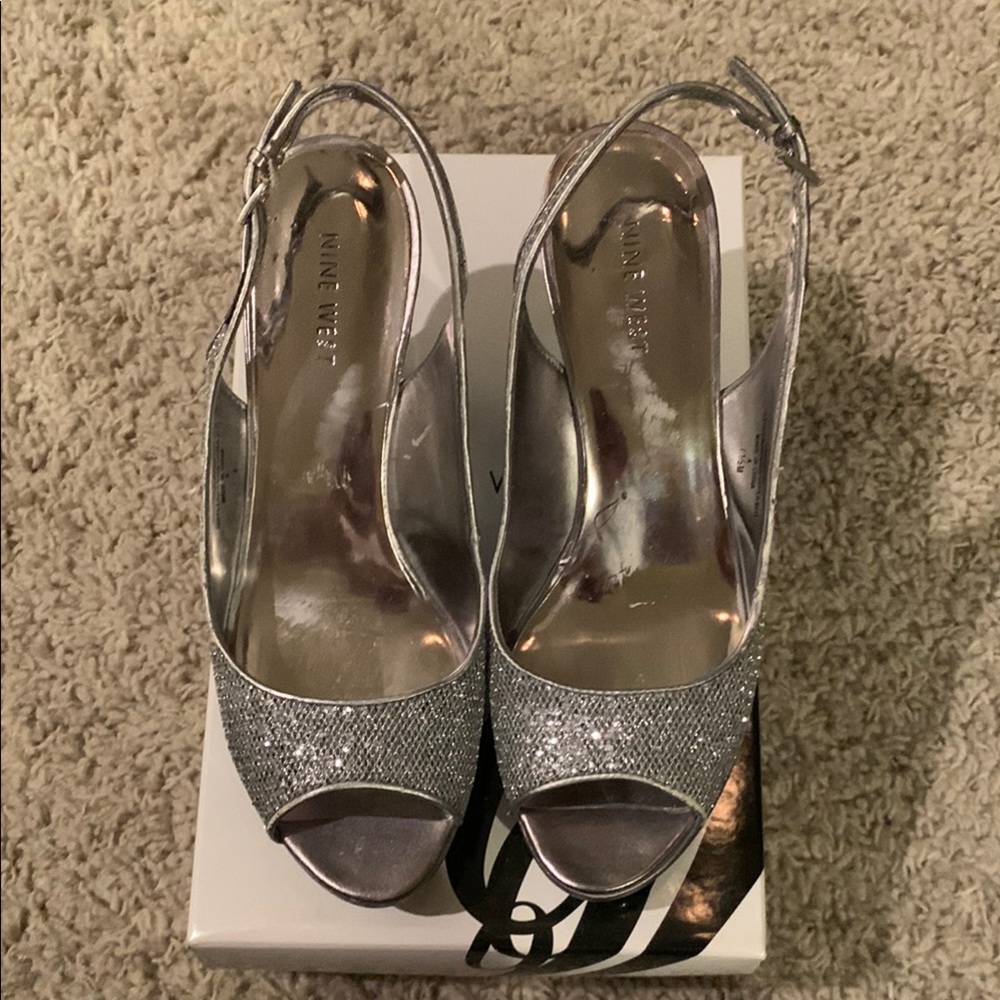 Nine West Silver Women's Slingback Shoes